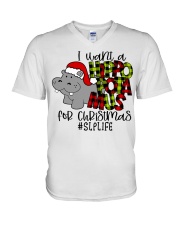 Speech Language Pathologist - SLP V-Neck T-Shirt tile