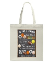 In this classroom - Sports version Tote Bag tile