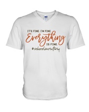 School Secretary V-Neck T-Shirt tile