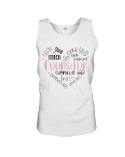 Counselor Commited Heart Unisex Tank tile