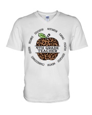 4th Grade Teacher V-Neck T-Shirt tile
