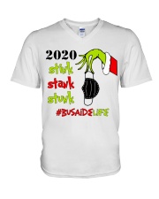 Bus Aide - Christmas V-Neck T-Shirt tile