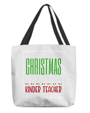 Kindergarten Teacher - Christmas All-Over Tote tile