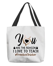 Preschool Teacher All-Over Tote tile