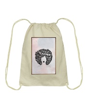 Afro Teacher Drawstring Bag tile