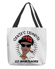 1st Grade Teacher - Christmas All-Over Tote tile