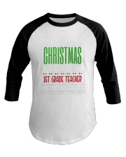 1st Grade Teacher - Christmas Baseball Tee tile