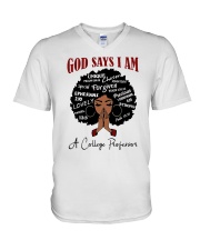 College Professor V-Neck T-Shirt tile
