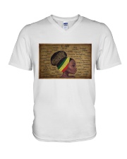 I Am A Black V-Neck T-Shirt tile