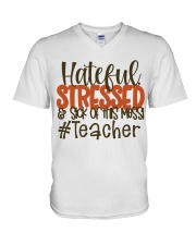 Teacher V-Neck T-Shirt tile