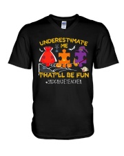3rd Grade Teacher V-Neck T-Shirt tile