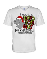 Science Teacher V-Neck T-Shirt tile