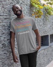 Educated Caffeinated and Dedicated Teacher Classic T-Shirt apparel-classic-tshirt-lifestyle-front-33