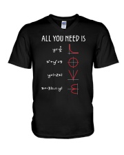 Math Teacher 7 V-Neck T-Shirt tile