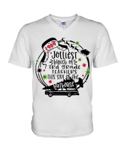 3rd Grade Teacher V-Neck T-Shirt tile