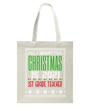 1st Grade Teacher - Christmas Tote Bag tile