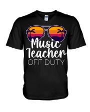 Music Teacher V-Neck T-Shirt tile