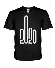 Middle Finger 2020 V-Neck T-Shirt tile