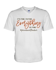 Preschool Teacher V-Neck T-Shirt tile