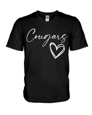 Cougars-Cougar V-Neck T-Shirt tile