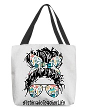 1st Grade Teacher All-Over Tote tile
