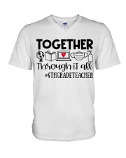 4th Grade Teacher V-Neck T-Shirt tile