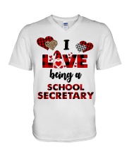 School Secretary V-Neck T-Shirt tile