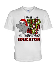 Educator V-Neck T-Shirt tile