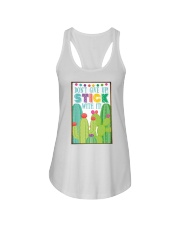 Dont give up Ladies Flowy Tank tile