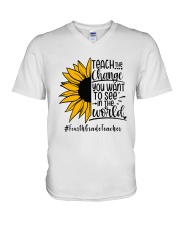 4th Grade Teacher V-Neck T-Shirt tile