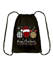 Merry Christmas apple squad Drawstring Bag tile