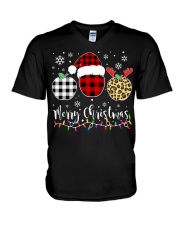 Merry Christmas apple squad V-Neck T-Shirt tile