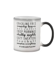 1st Grade Teacher Color Changing Mug tile