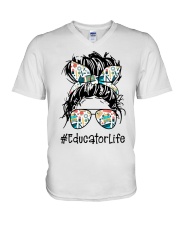 Educator V-Neck T-Shirt tile