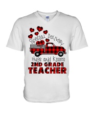 2nd Grade Teacher V-Neck T-Shirt tile
