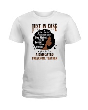 Preschool Teacher - Black African American Art Ladies T-Shirt tile