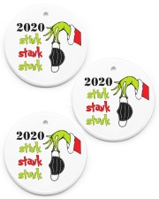 2020 - Christmas - Stink - Stank - Stunk Ornament Circle Ornament (Porcelain) tile