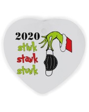 2020 - Christmas - Stink - Stank - Stunk Ornament Heart Ornament (Wood) tile