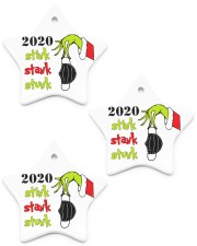 2020 - Christmas - Stink - Stank - Stunk Ornament Star Ornament (Porcelain) tile