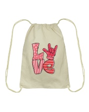 Sign Language Drawstring Bag tile