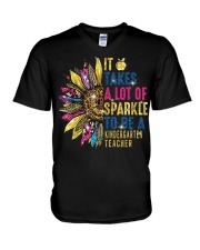 Kindergarten Teacher V-Neck T-Shirt tile