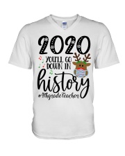 4th Grade Teacher V-Neck T-Shirt tile
