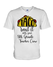 5th Grade Teacher V-Neck T-Shirt tile