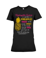 Kindergarten Teacher Premium Fit Ladies Tee tile