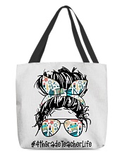 4th Grade Teacher All-Over Tote tile