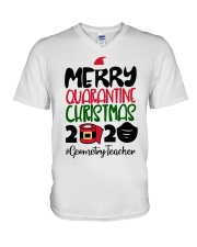 Geometry Teacher V-Neck T-Shirt tile