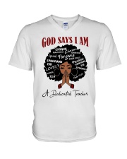 Teacher V-Neck T-Shirt tile