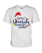 Assistant Teacher - Christmas V-Neck T-Shirt tile