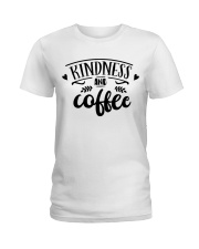 Kindness and coffee Ladies T-Shirt tile