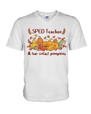 SPED Teacher V-Neck T-Shirt tile